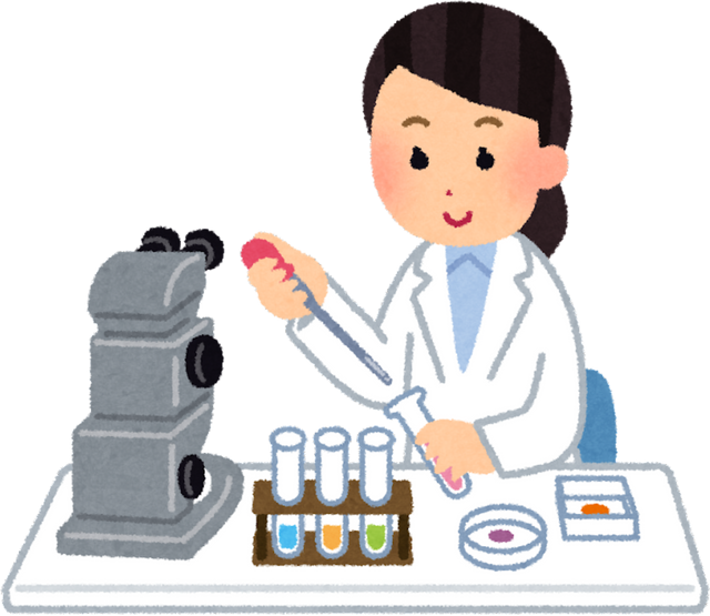 Illustration of Female Scientist Conducting Research in a Lab